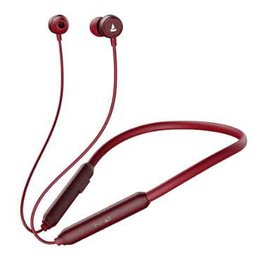 boAt Rockerz 195 Pro Bluetooth Wireless in Ear Neckband W/Up to 20 Hrs Playtime, Enx Tech, Integrated Controls, BT V5.3 W/Dual Pairing, 40 Ms Low Latency Beast Mode, ASAP Charge(Maroon Maverick)