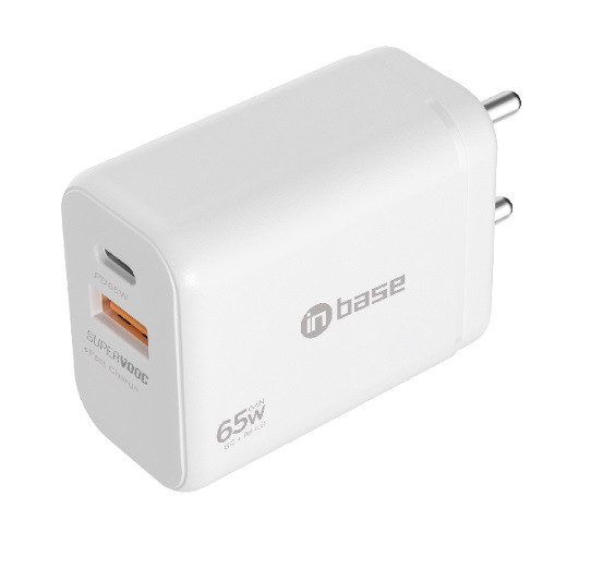 Fast Charger 65W Ether PSV652 USB A & Type C Dual Port with Type C to C Cable