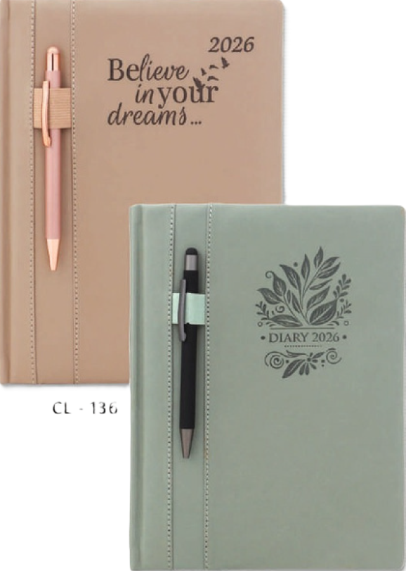 Designed Diary with Pen