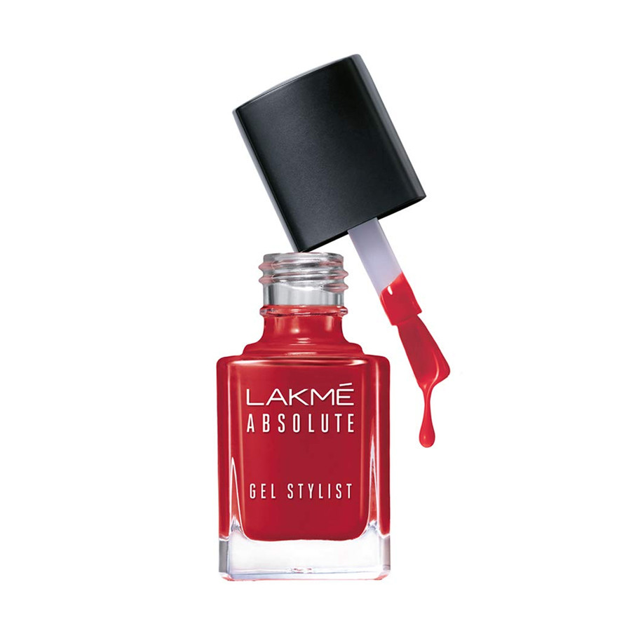 Lakmé Absolute Gel Stylist Nail Color, Scarlet Red, 12 ml