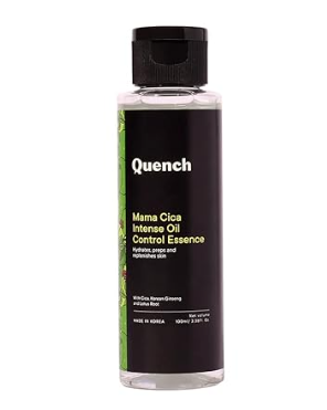 Quench Mama Cica Intense Oil Control Essence, Hydrating, Skin Brighting and Replenishing Oil, with Cica, Korean Ginseng and Lotus Root Extract