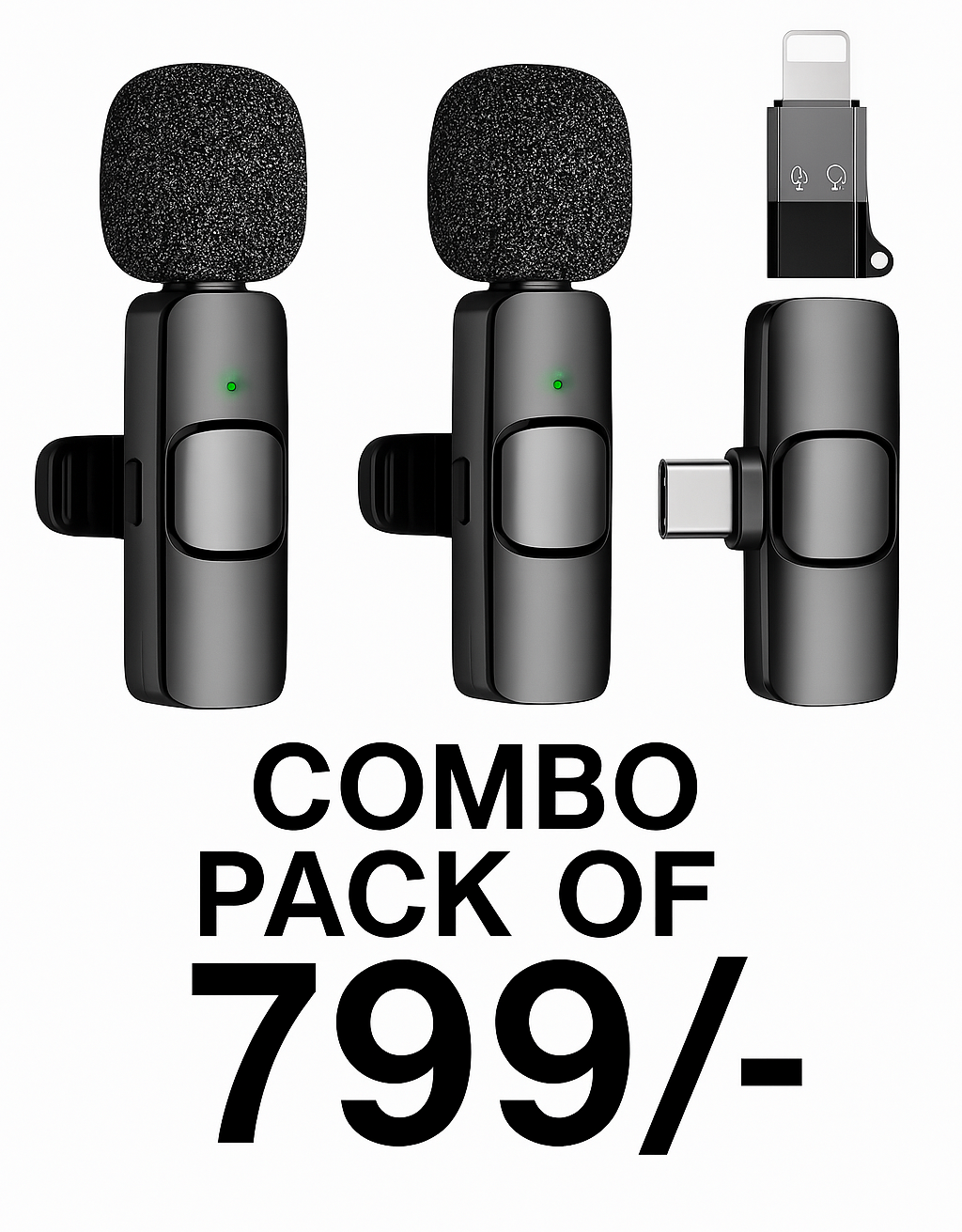 Electronic Trend K9 Wireless Collar Mic Compatible for Android DSLR | Type-C Lavalier Lapel Mike with Noise Reduction for Shoots, YouTube, Facebook Live, Video Recording, Creator Mic.
