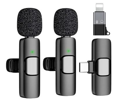 Electronic Trend K9 Wireless Collar Mic Compatible for Android DSLR | Type-C Lavalier Lapel Mike with Noise Reduction for Shoots, YouTube, Facebook Live, Video Recording, Creator Mic.